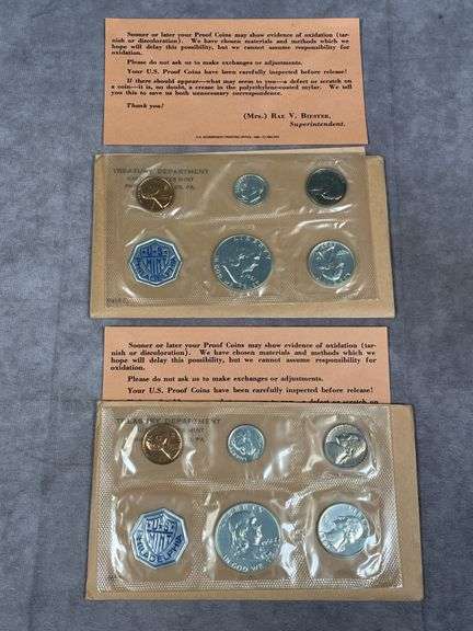 (2) 1961 Proof Sets Original Packaging