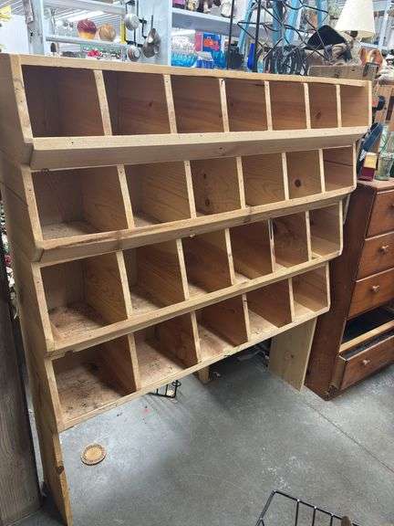 Wooden 24 Hole tool organizer, 59” W 49” H 10” D