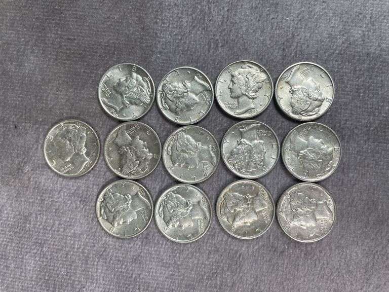 (13) Mercury Dimes 1939-42 And Another!