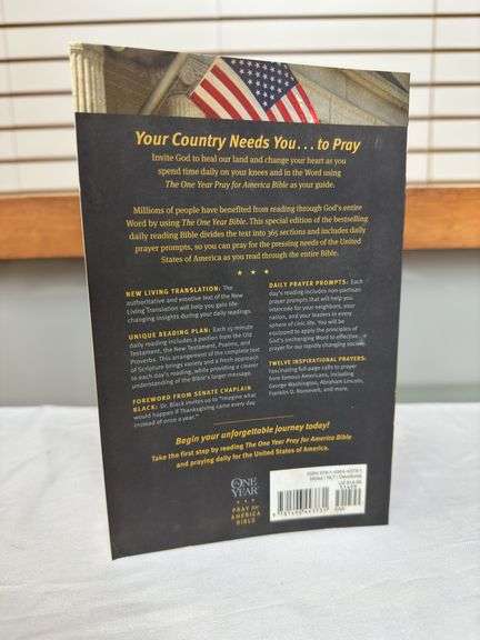 NLT Love Language Devotional Bible Brown Deluxe Softouch Edition, and One Year Pray for America NLT 