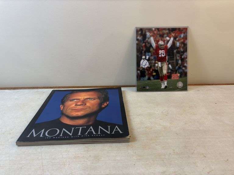 Joe Montana Book , poster signed