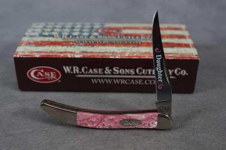 2014 CASE TINY TOOTHPICK PINK CORELON DAUGHTER ETCH ON BLADE 910096