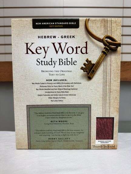 Hebrew-Greek Key Word NASB Study Bible Burgundy Bonded Leather