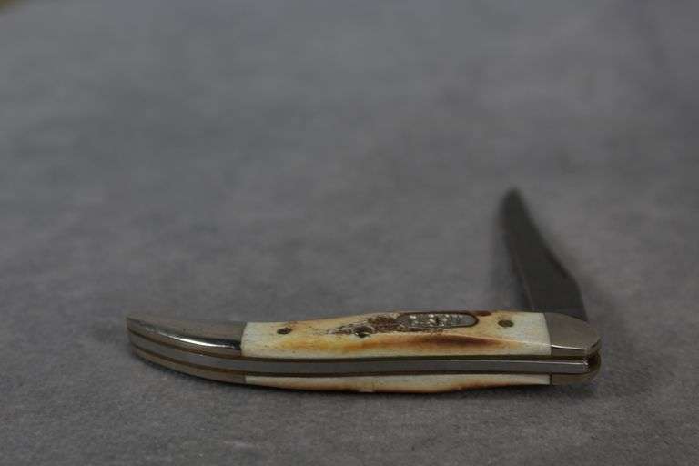 1999 CASE TINY TOOTHPICK STAG DAMASCUS BLADE 510096