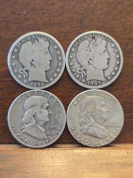 LOT OF 4 U.S. SILVER HALVES