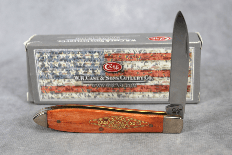 2014 CASE TEARDROP JACK CHESTNUT 125 YEARS ETCH 61028