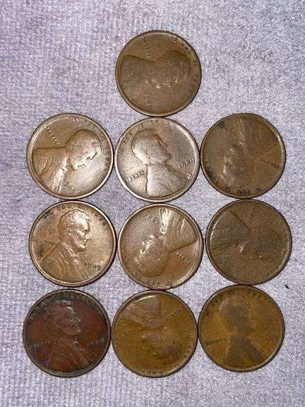 (10) 1909-P VDB Lincoln Cents