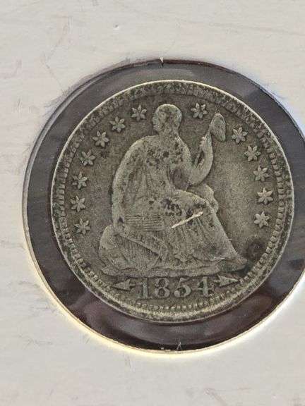 1854 SEATED HALF DIME XF