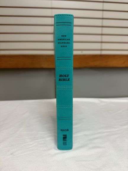 NASB Thinline Bible Teal Leather Soft