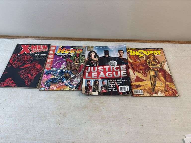 4 Thick Action Packed comic books