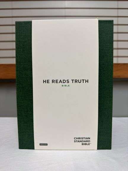 He Reads The Truth CSB Bible Evergreen Cloth Over Board