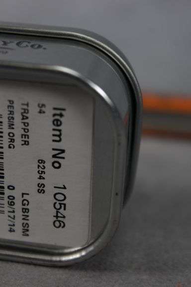 2014 CASE TRAPPER PERSIMMON ORANGE HALLOWEEN ETCH 6254