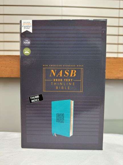 NASB Thinline Bible Teal Leather Soft