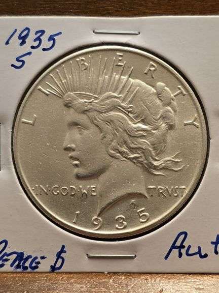 1935S PEACE DOLLAR NICE AU+