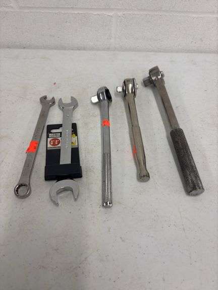 Misc Shop Tools , ratchet , saws , open end wrenches