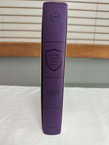 CSB Defend Your Faith Bible Plum Leathertouch