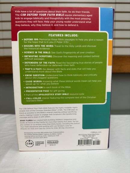 CSB Defend Your Faith Bible Plum Leathertouch