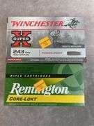 (2) Full Boxes of Winchester & Remington 243 Win