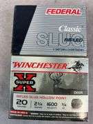 (7) Full Boxes of 20 GA Slugs & 1 Box of 20 GA Shells