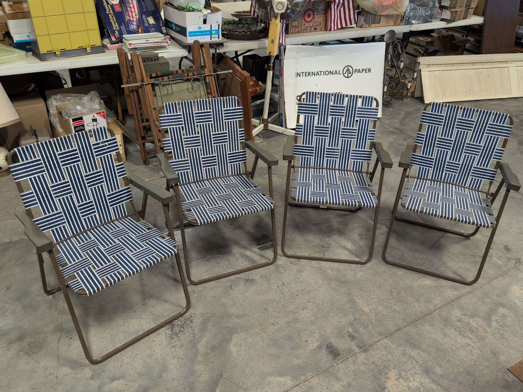 (4) matching outdoor folding chairs