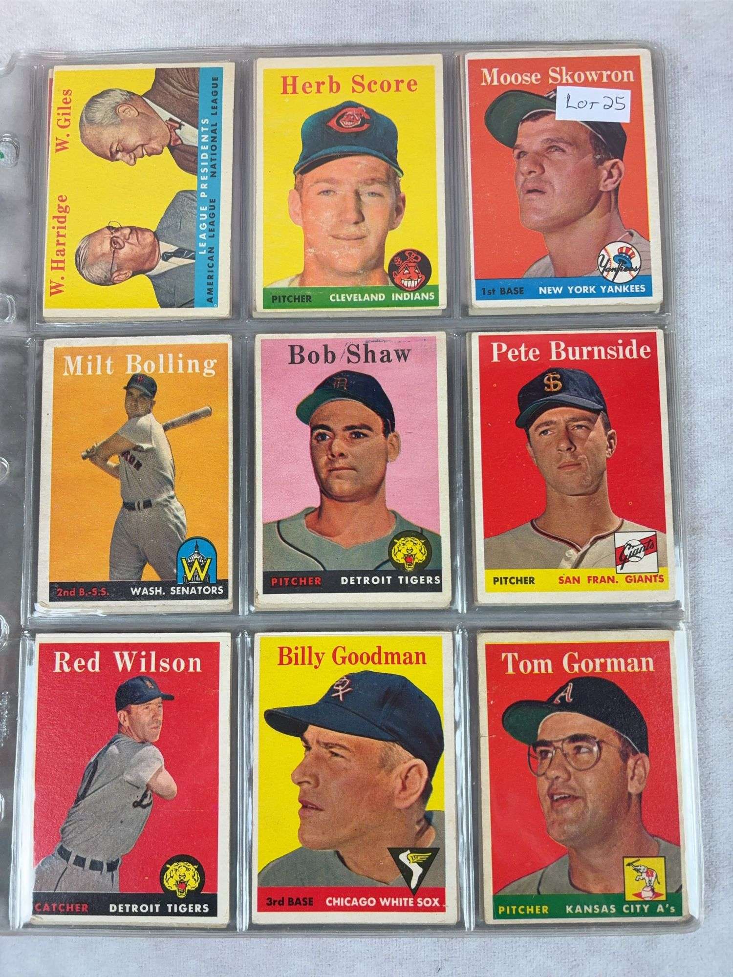1958 Topps BB 30 Card Nice Lot with Herbie and Moose - EX+