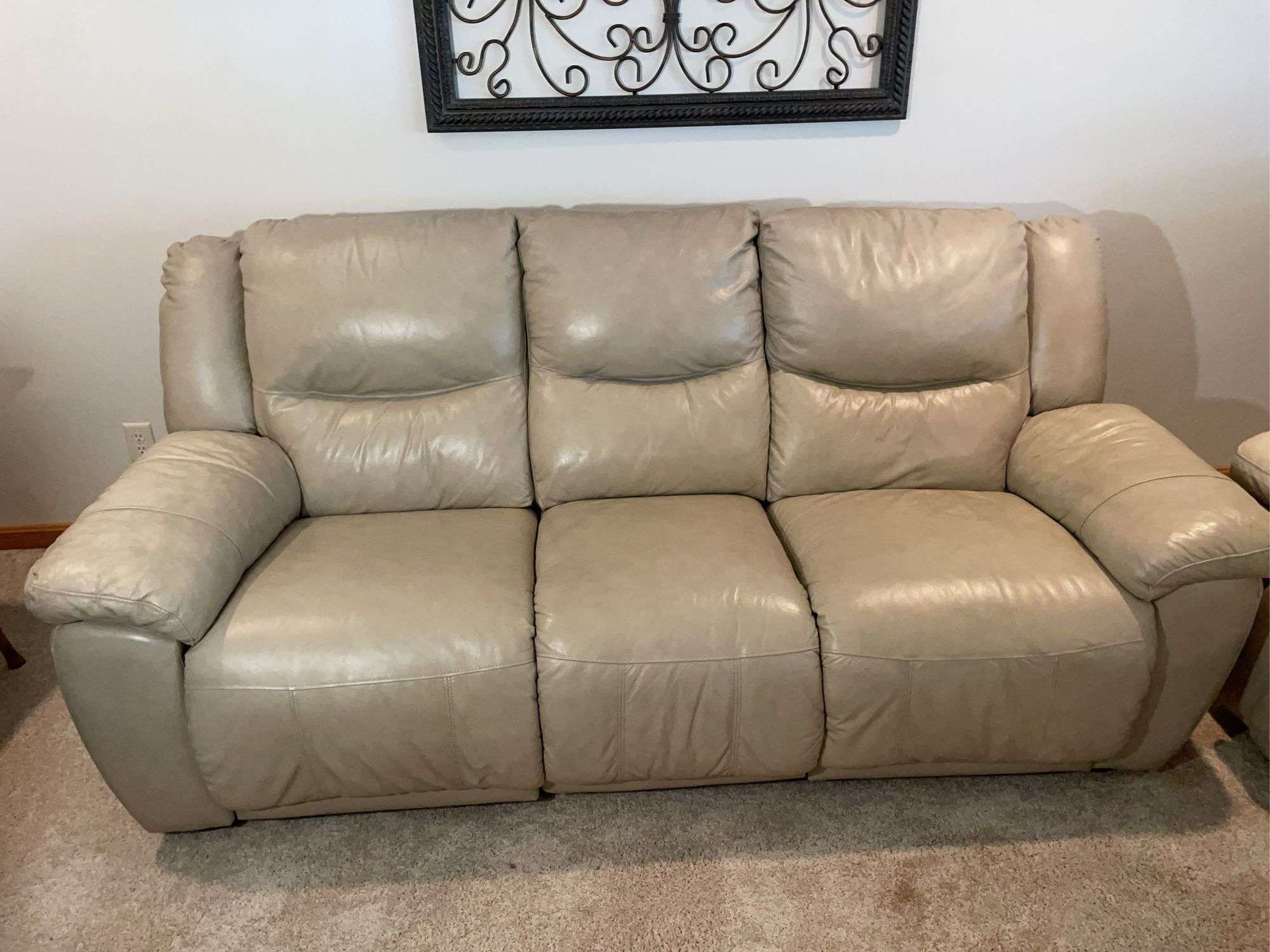 Matching couch and loveseat - loveseat worn - see photos