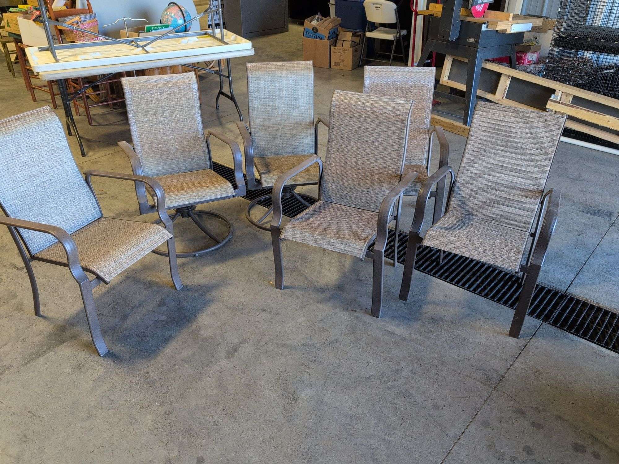 (6) Hampton Bay outdoor patio chairs