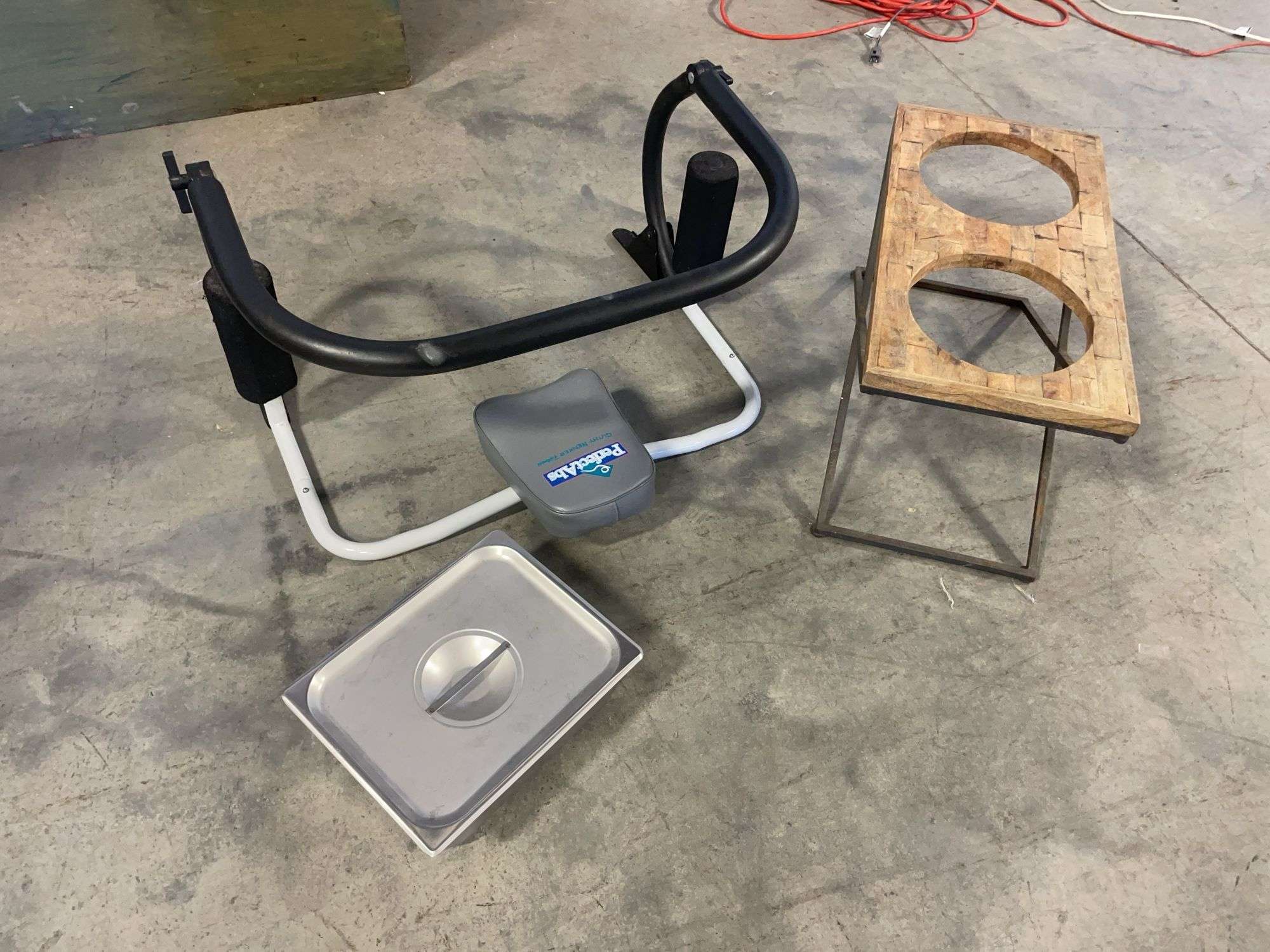 Dog food holders, ab machine, and food warmer insert