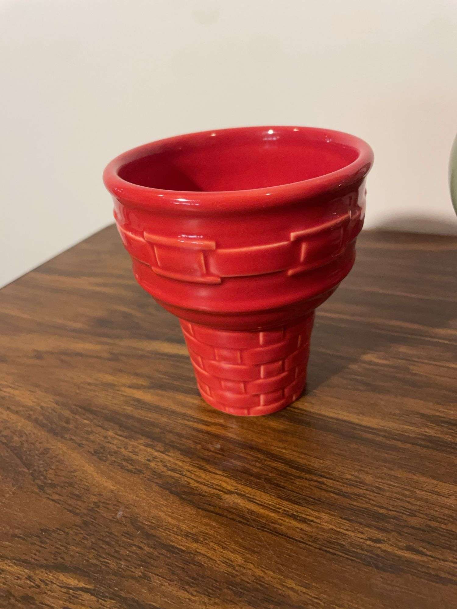 Longaberger teapot, dish, and other piece, and Fiesta dish