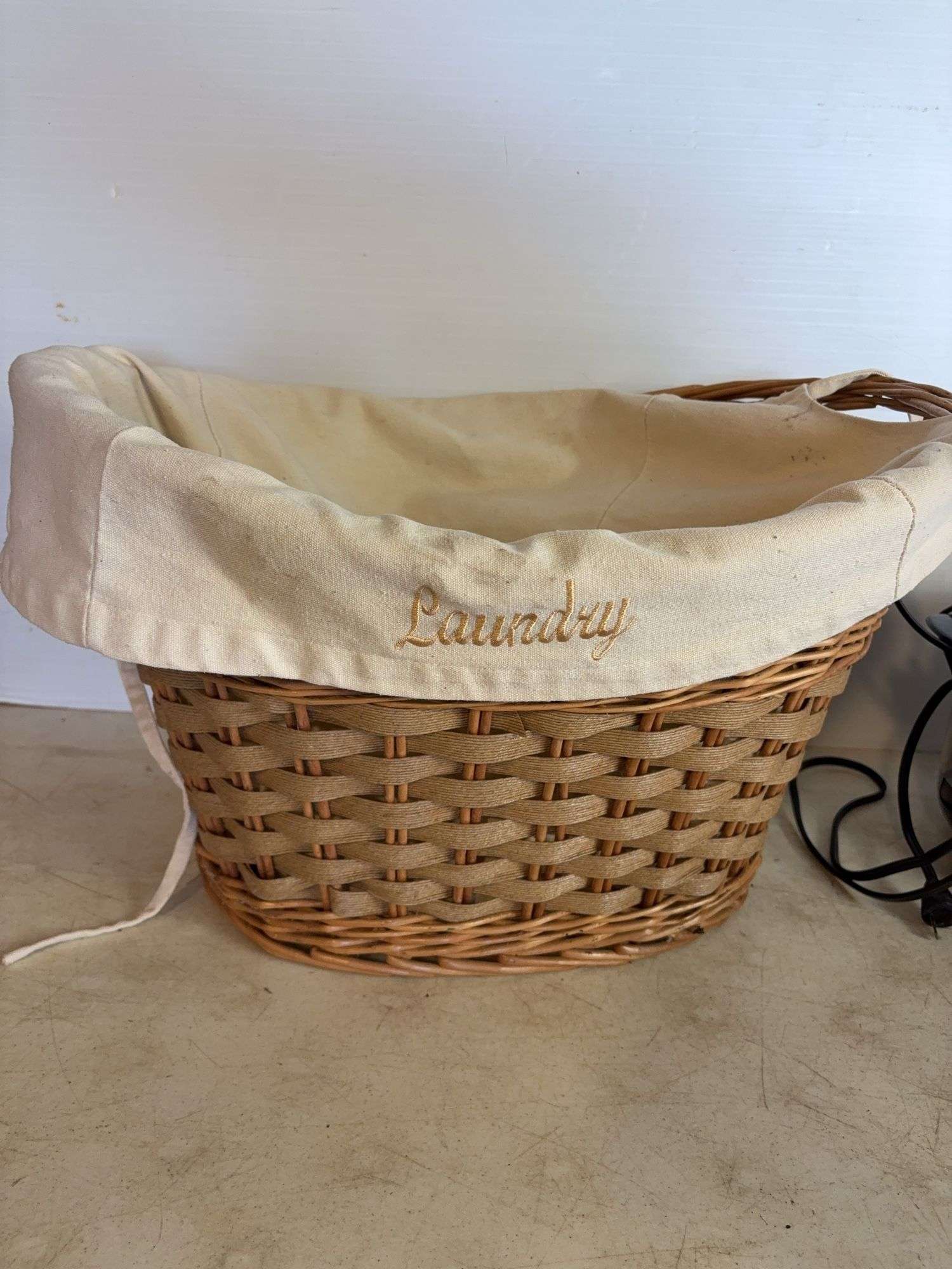 Basket with apple slicer, toaster, and deep fryer