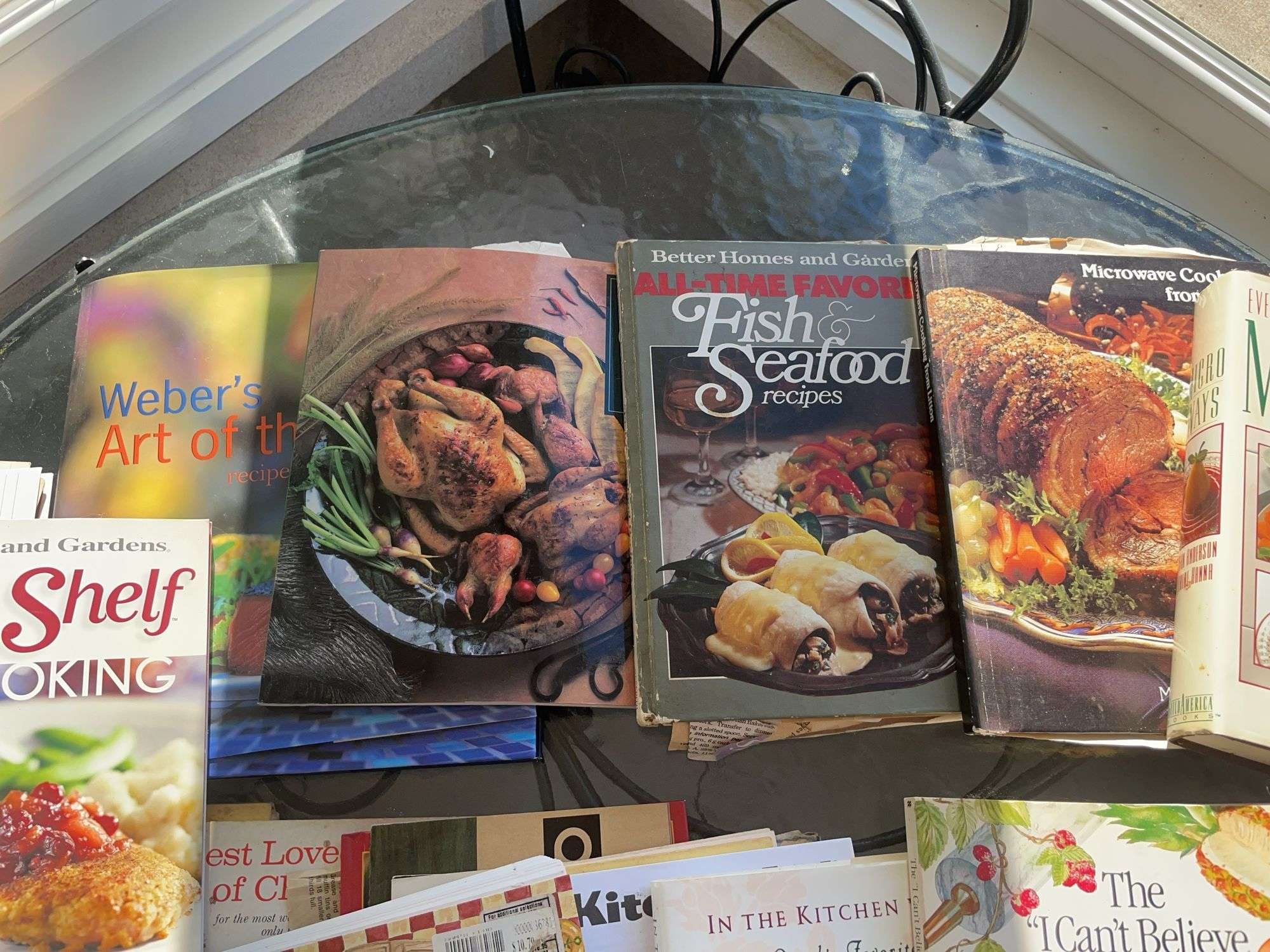 Large lot of cookbooks including fish & seafood, better homes & gardens & more