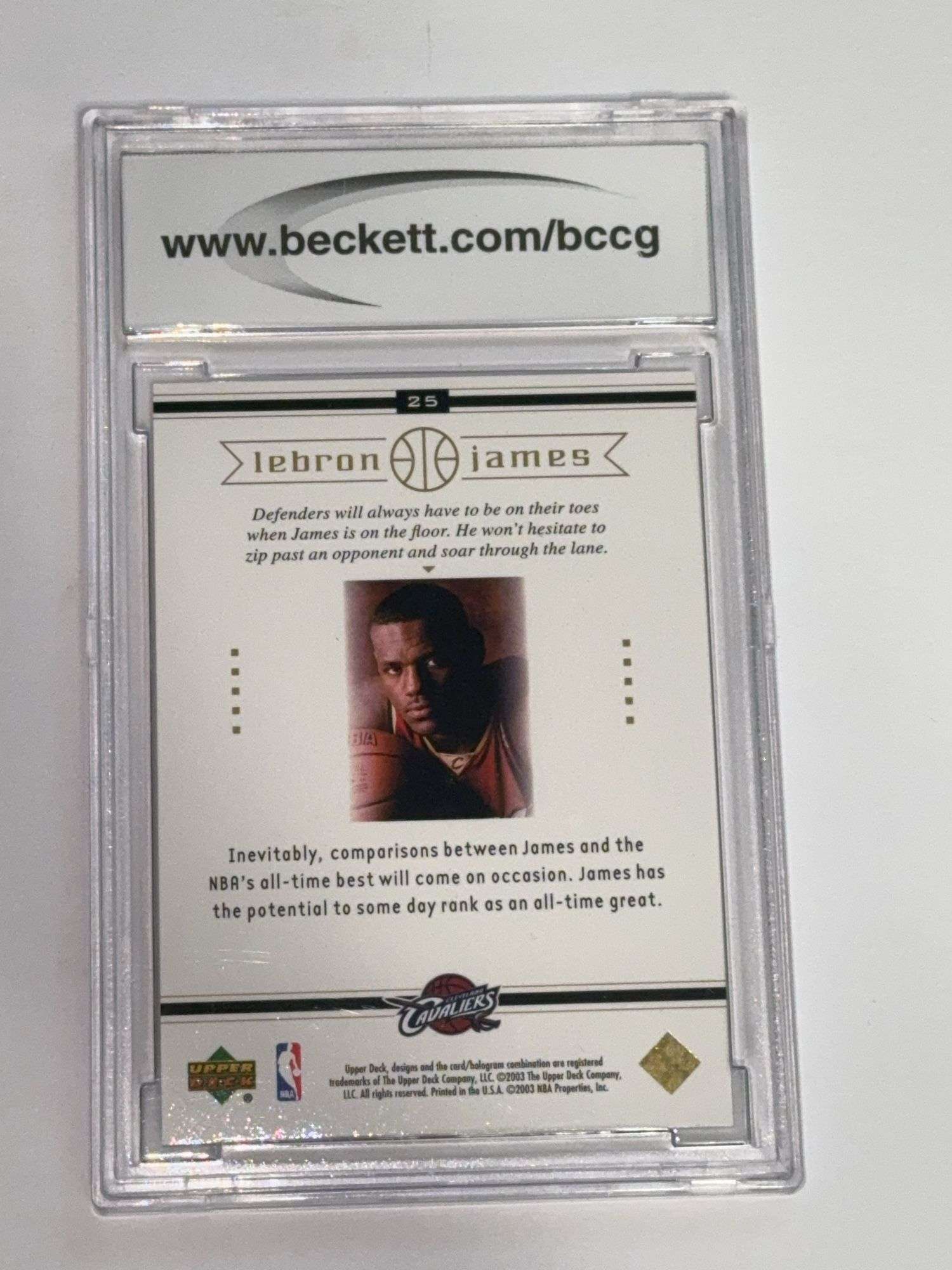 2003 Upper Deck LeBron James Box Set RC (BCCG 10)