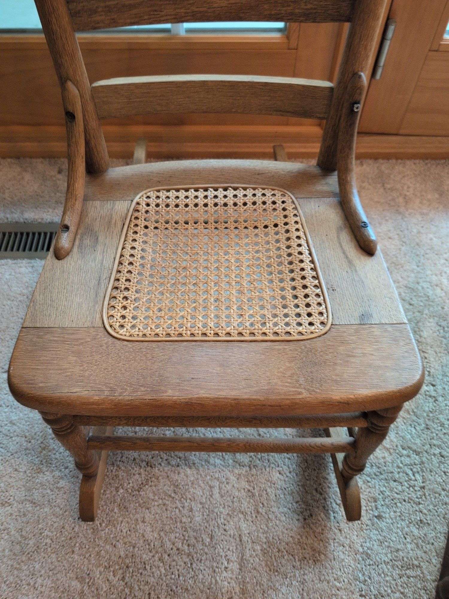 (2) wooden rocking chairs