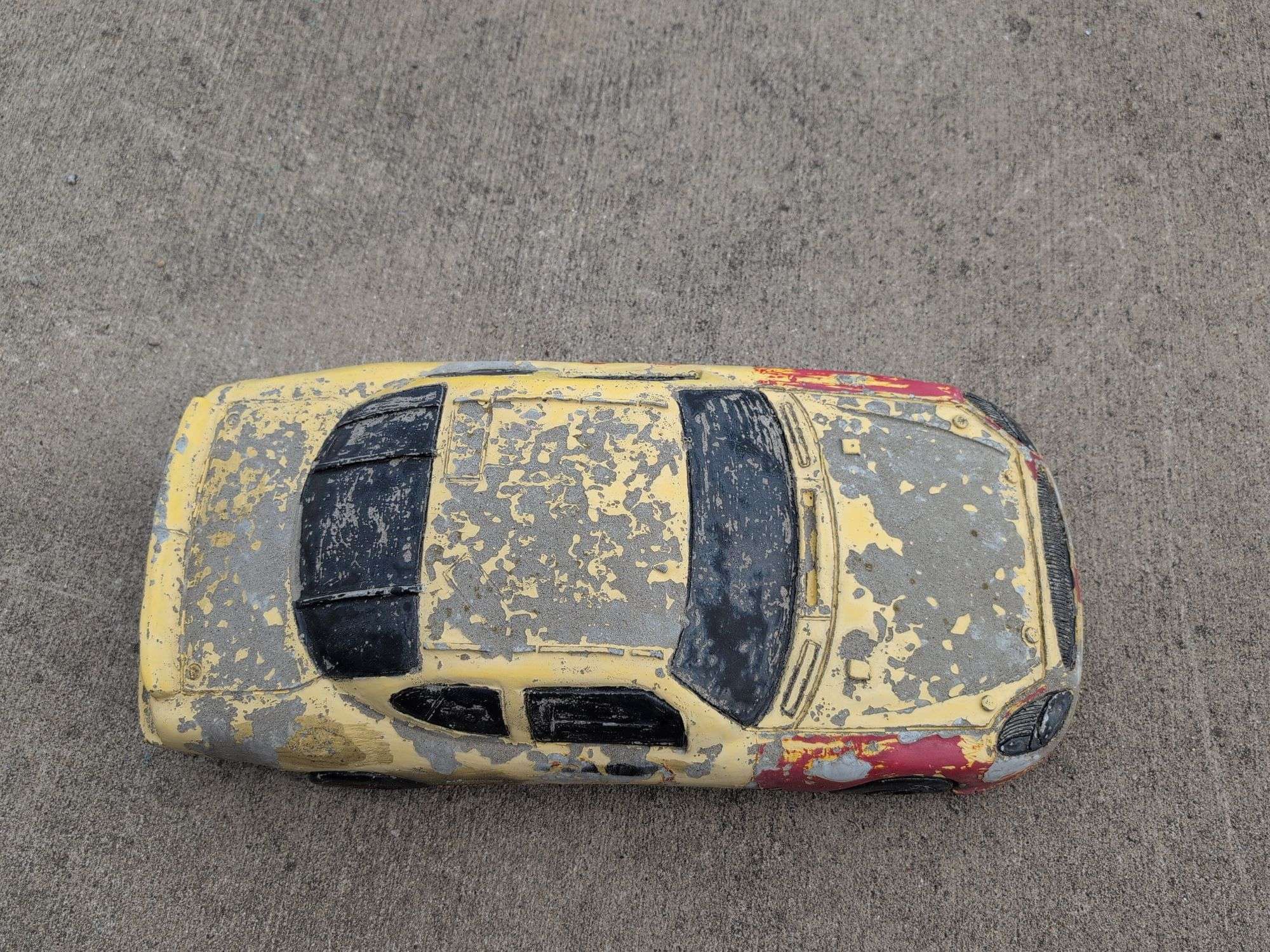 Concrete race car - paint peeling