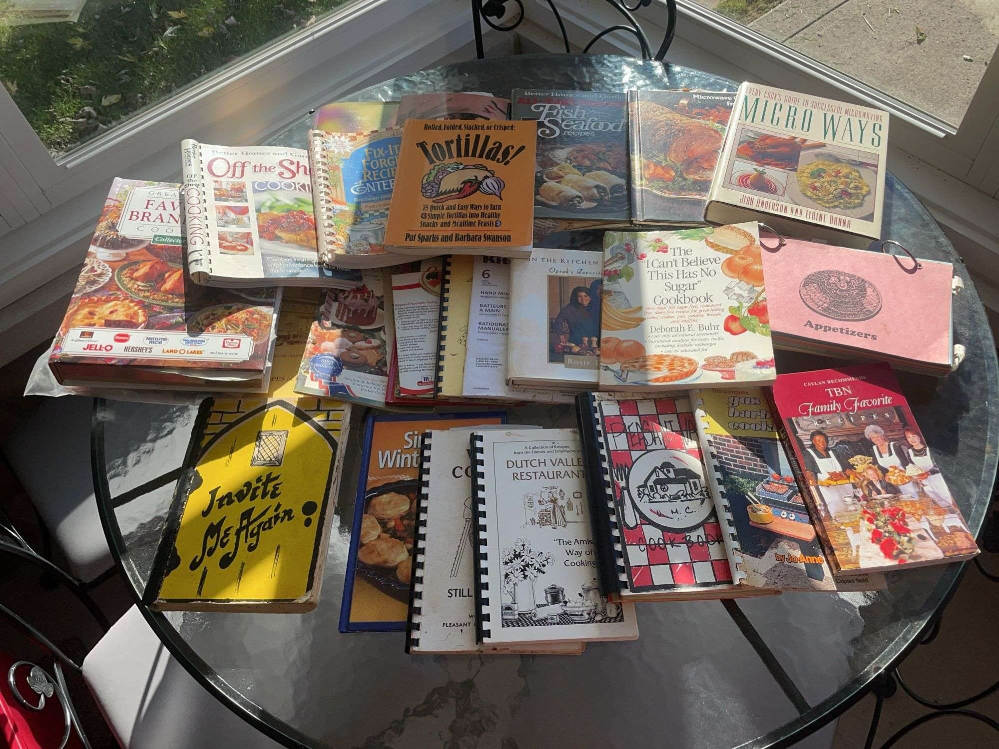 Large lot of cookbooks including fish & seafood, better homes & gardens & more