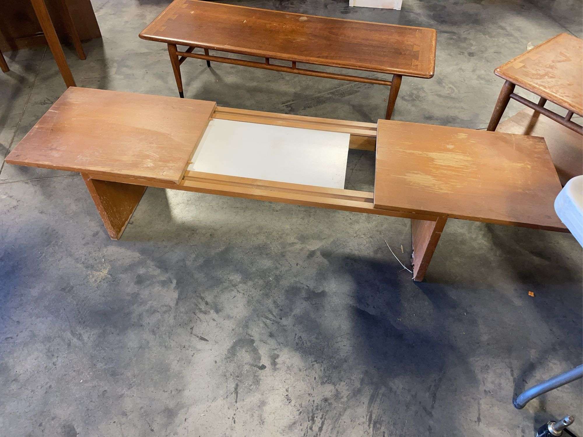 Lane Acclaim mid century coffee table and matching & misc. side table