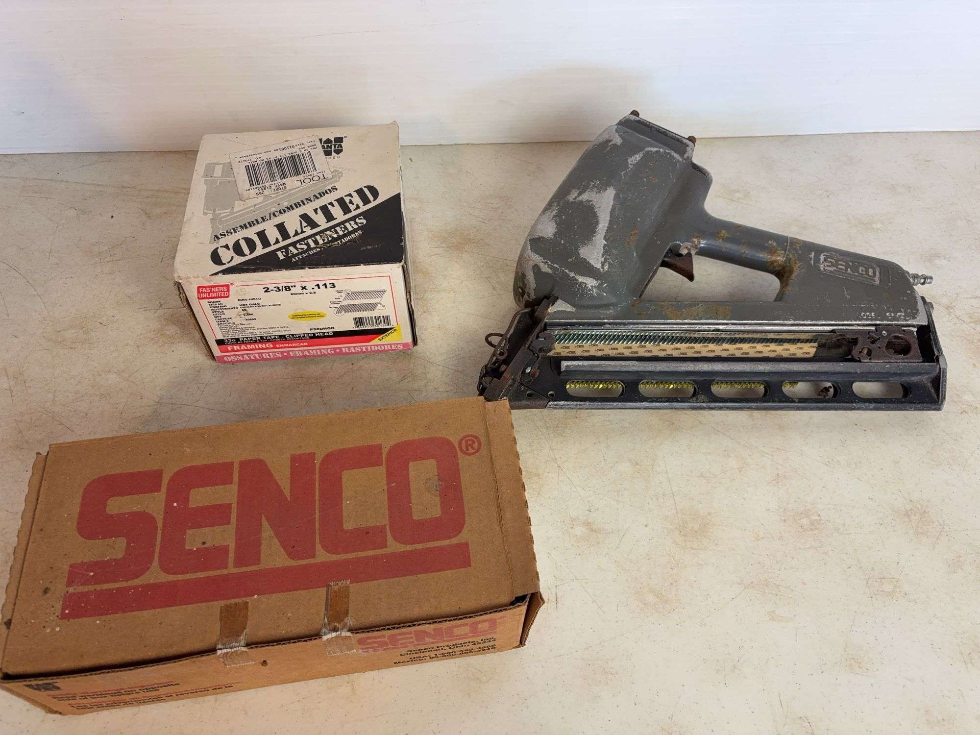Senco nail gun and framing nails