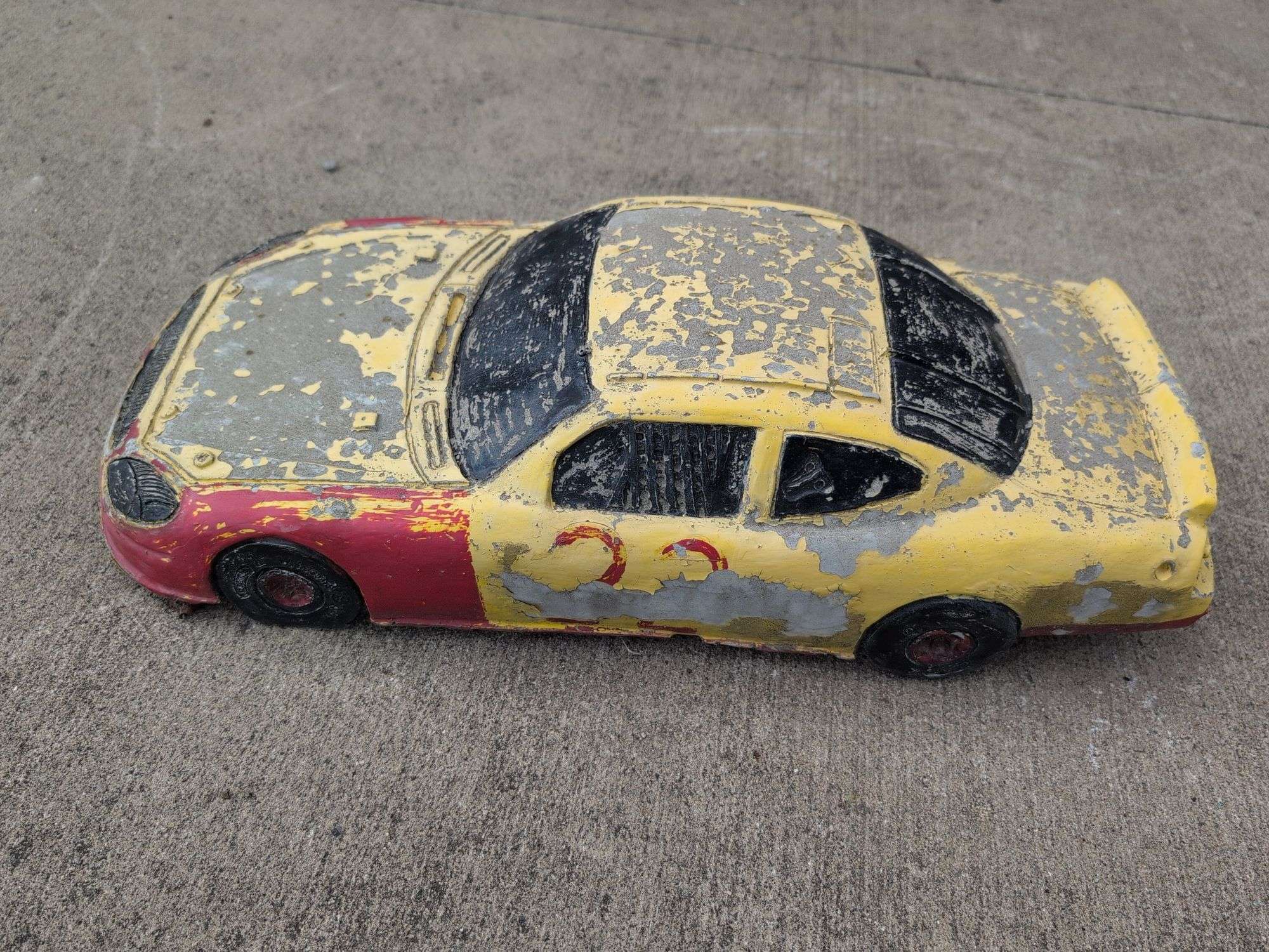 Concrete race car - paint peeling