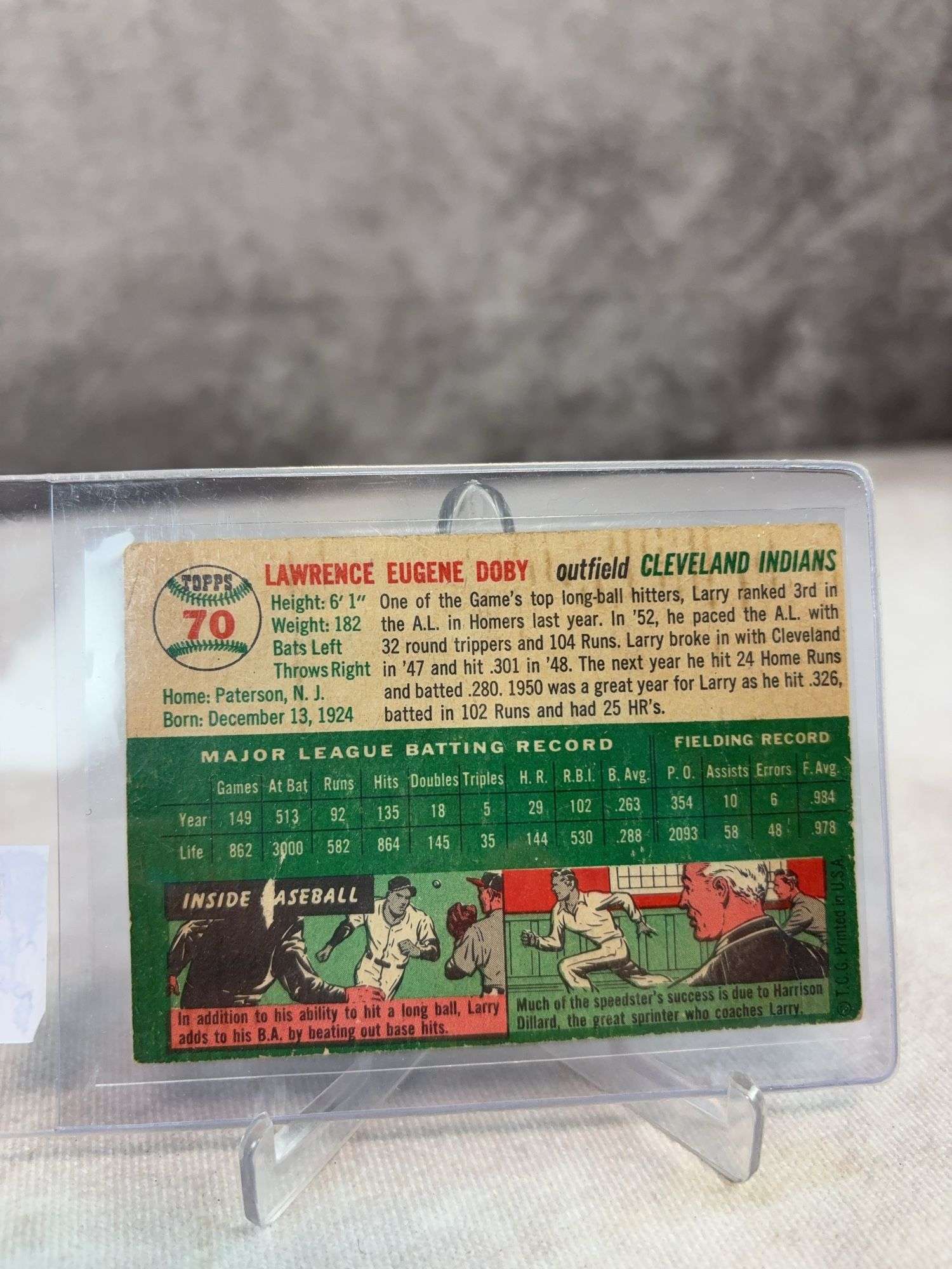 Larry Doby - 1954 Bowman #84 and 1954 Topps #70 -Both VG