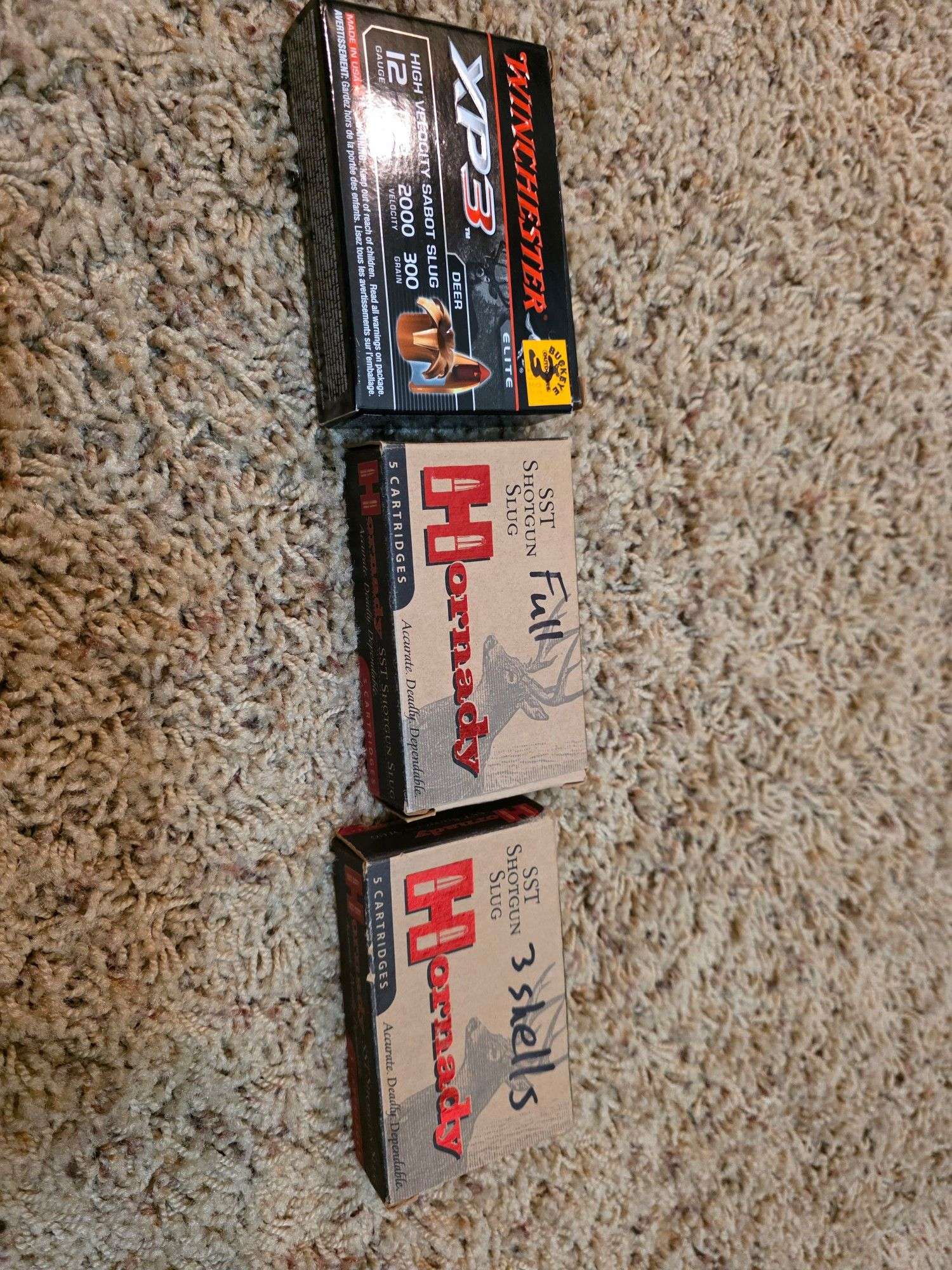 1 full & 2 partial boxes of 12 Gauge Slugs