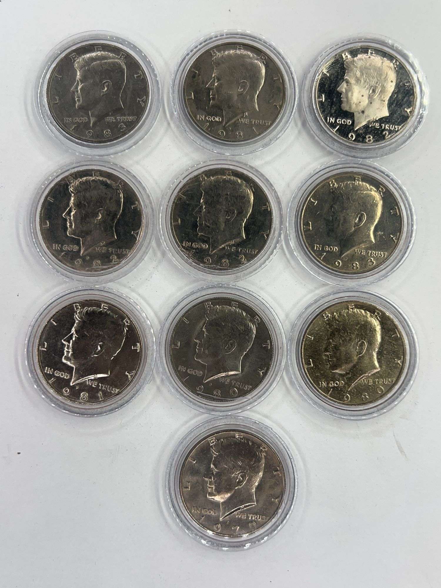 (10) Kennedy Half Dollars (1979-1983)