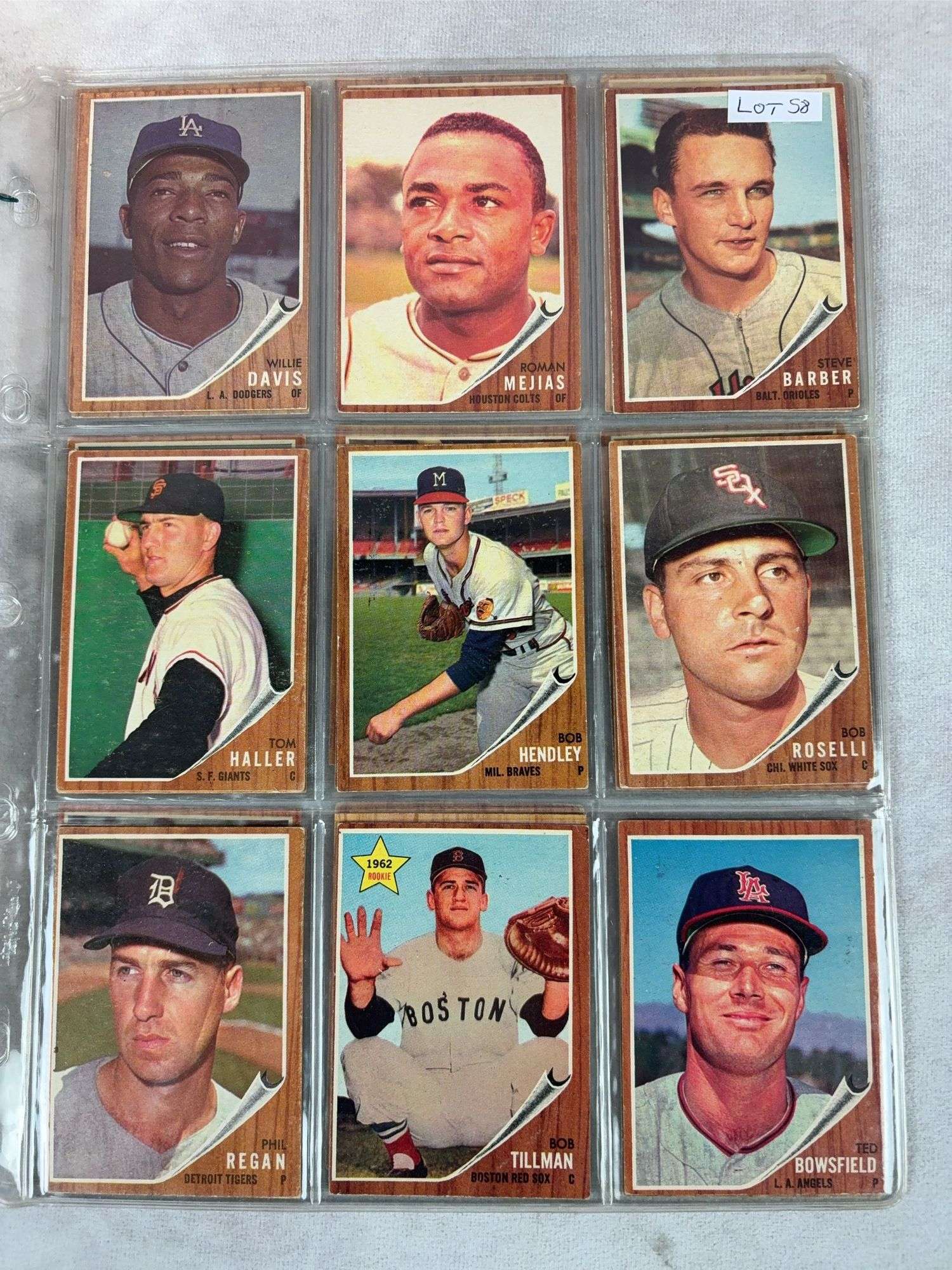 1962 Topps BB 26 Card Lot With 8 Green Tints- Nice - EX-NM