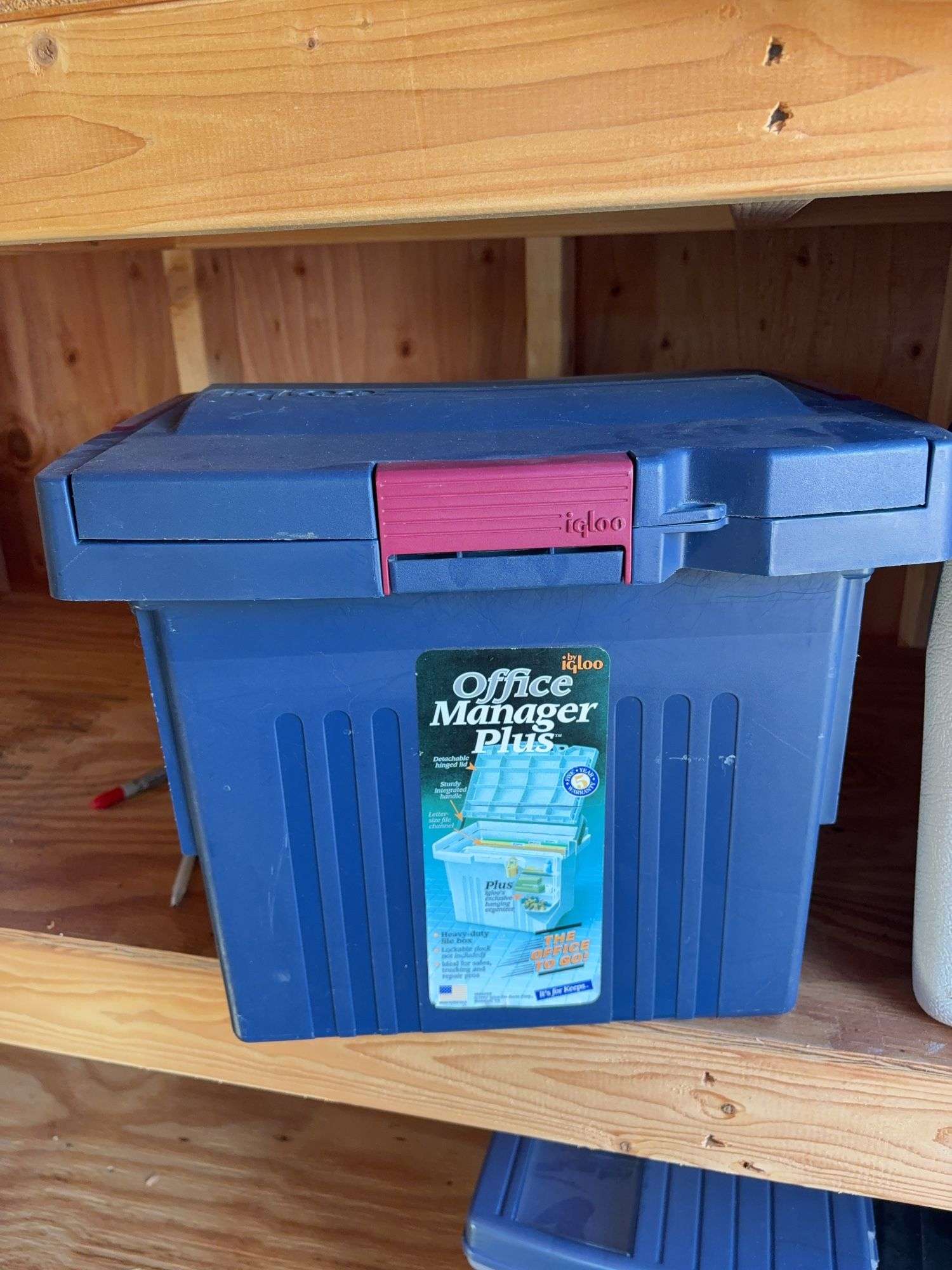 Igloo & Coleman coolers & (2) plastic storage totes