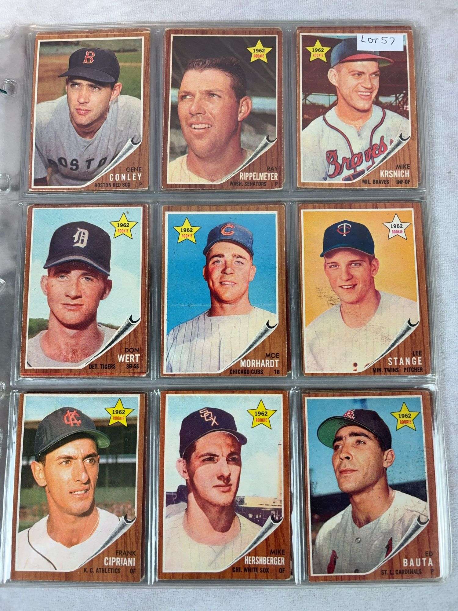 1962 Topps BB 58 Card Lot - Nice - EX-NM