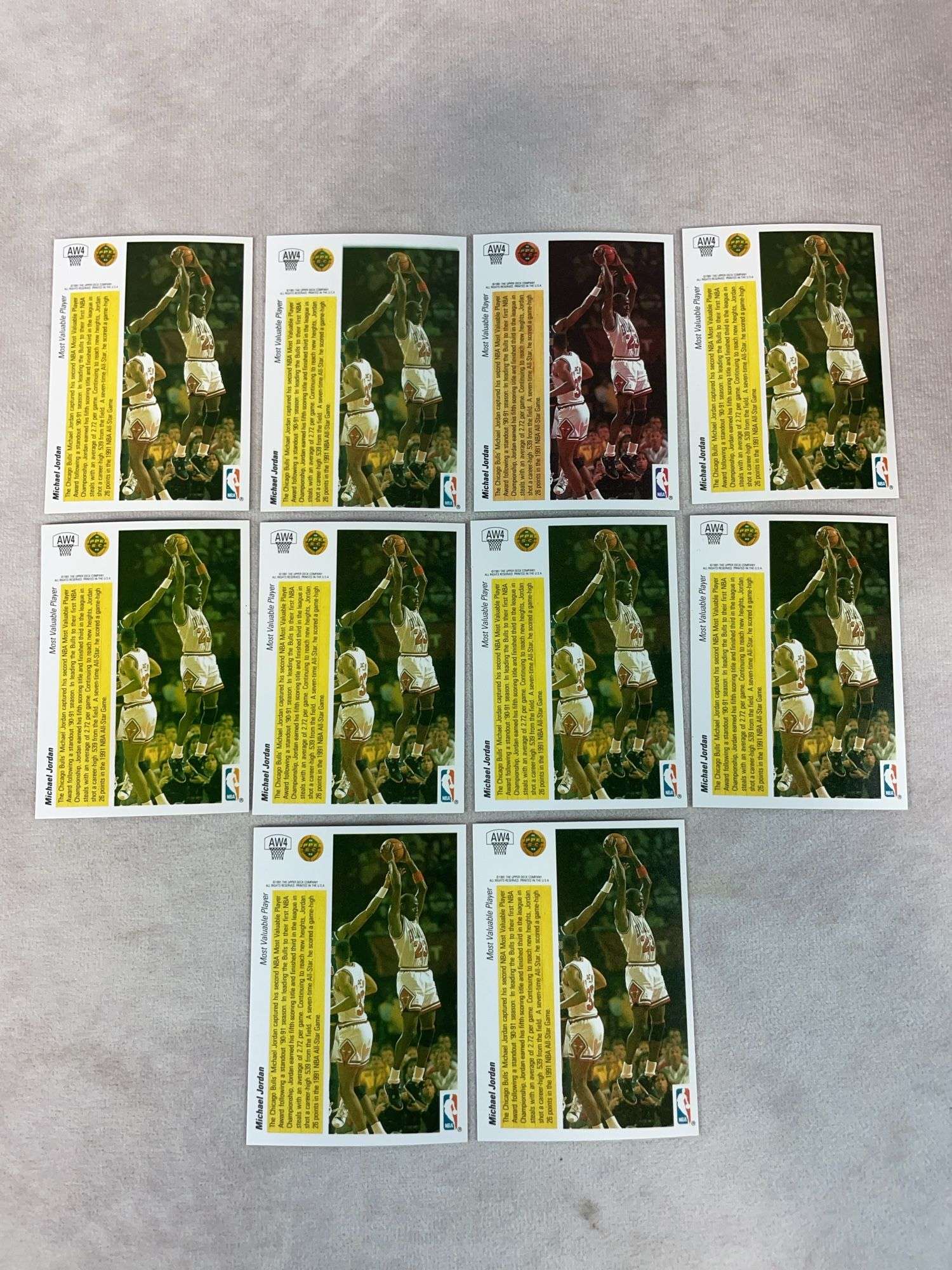 Michael Jordan Upper Deck holograms 10 count