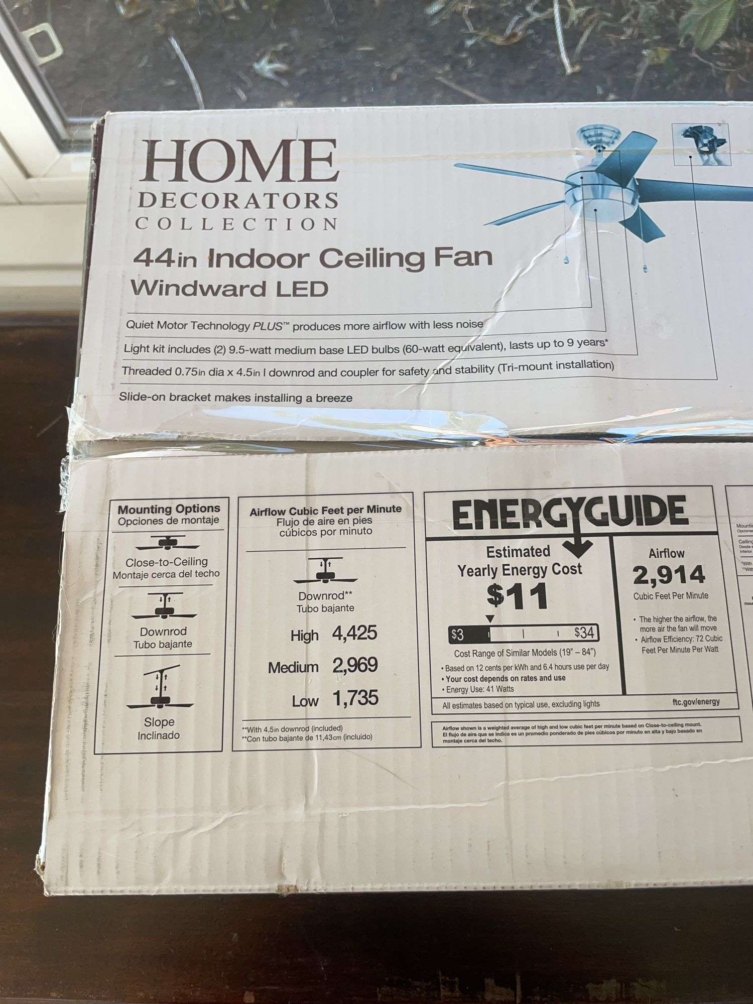Home decorations 44 in. Indoor ceiling fan - appears NIB
