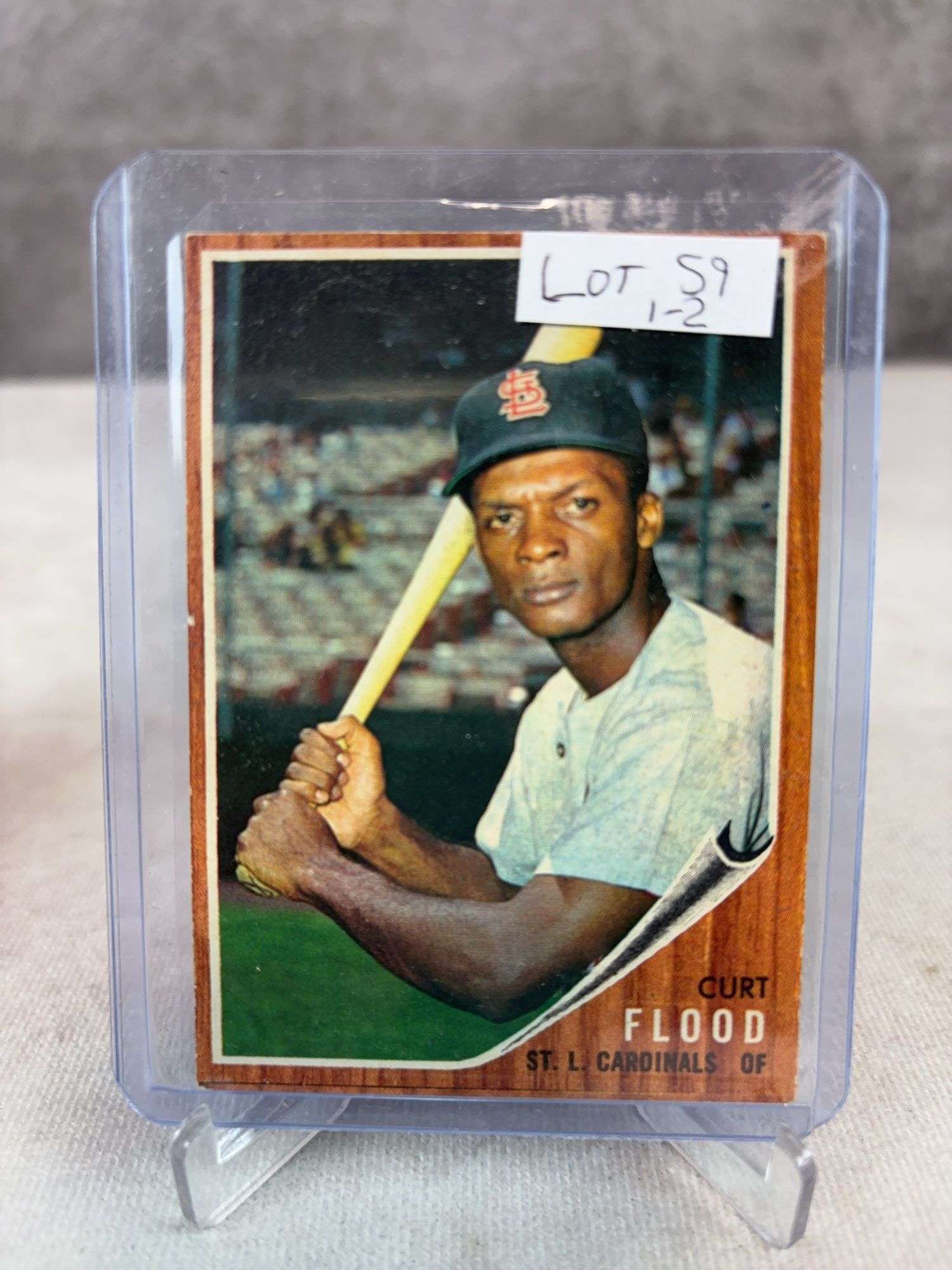 1962 Topps BB 2 Card HI-# Lot - #590 Flood, #548 Del Greco - Botth NM