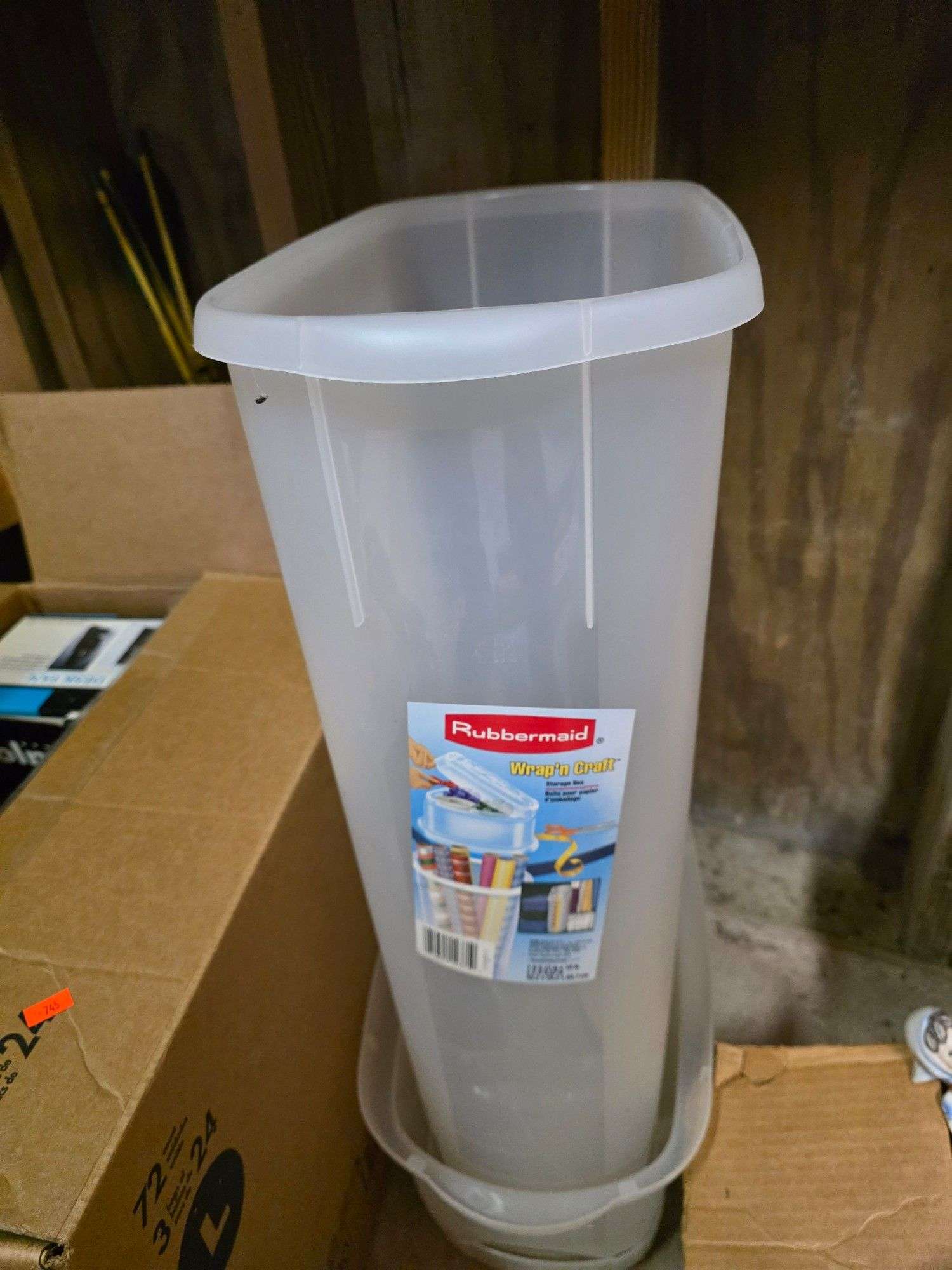 Coffee maker, kitchen wares, Rubbermaid tub