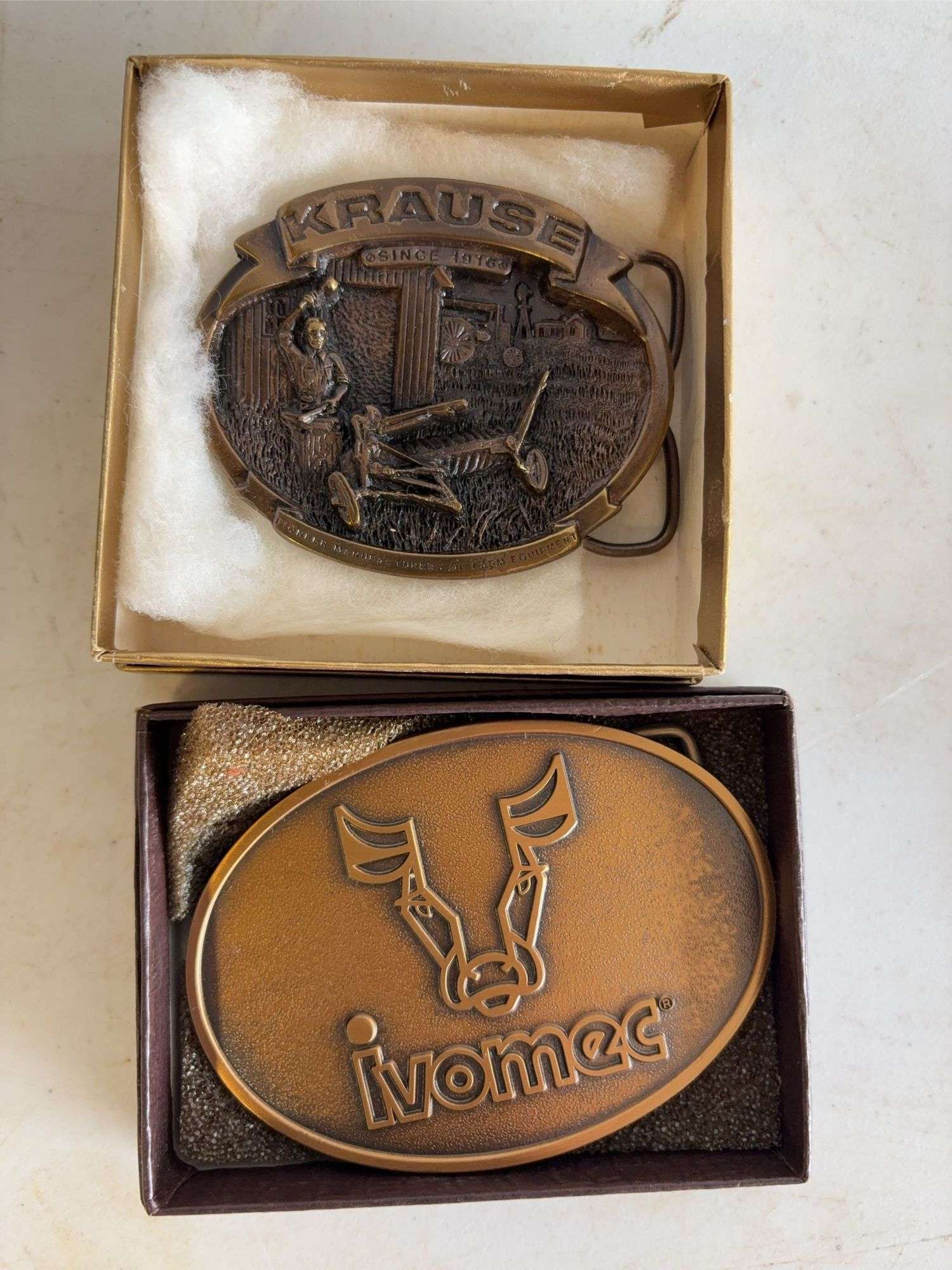 (8) belt buckles - Haliburton, Ariel, Krause, and more