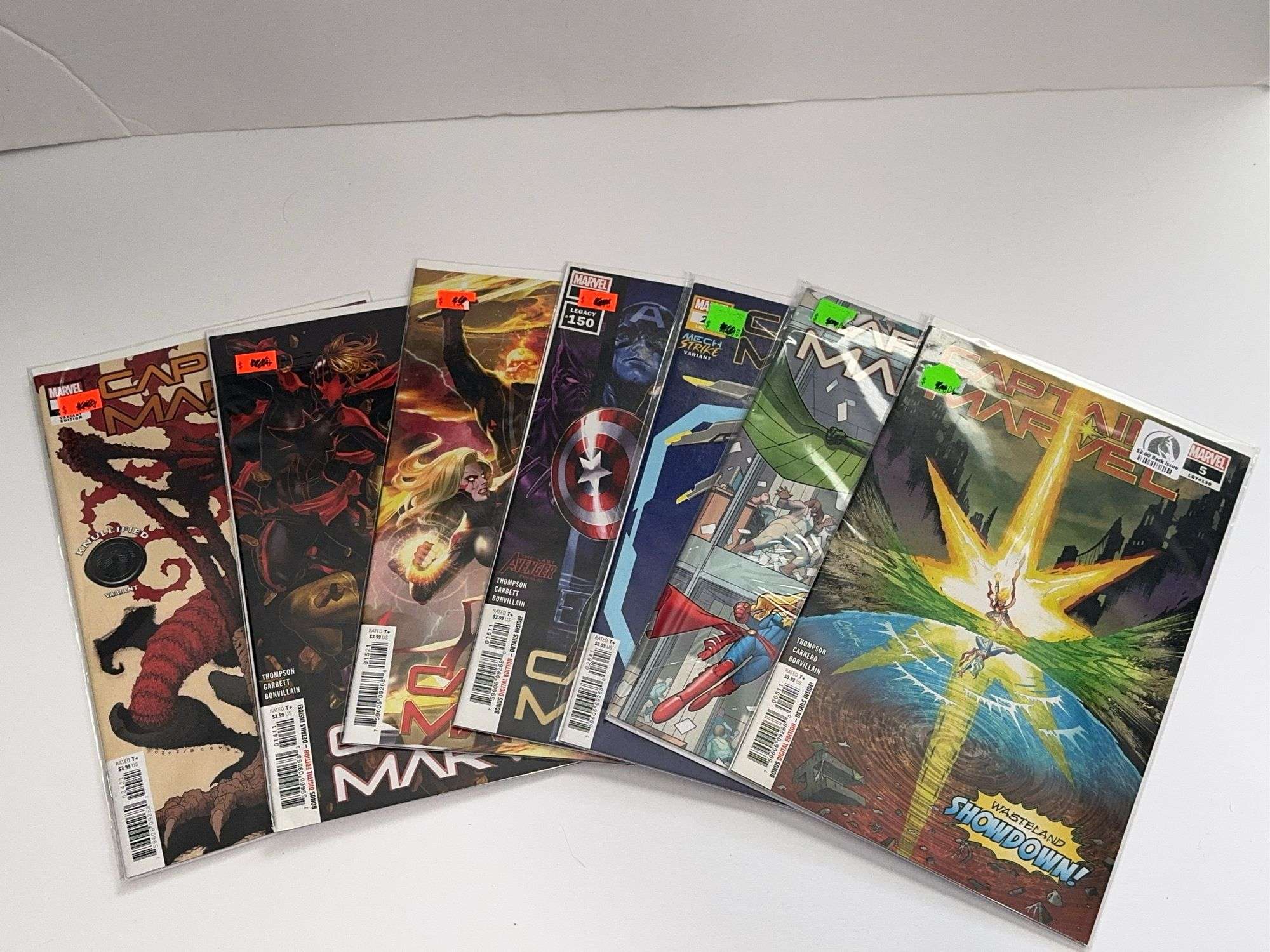 (7) Marvel Captain Marvel Comics